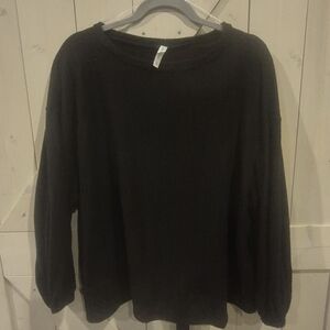 Emerald Black Long Sleeve Crewneck
